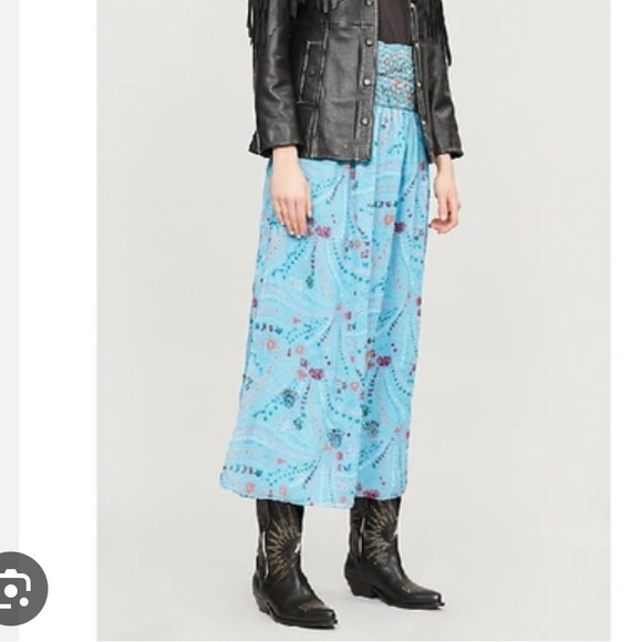 Zadig & Voltaire Jess Long Print Skirt Size 36 - Picture 4 of 12